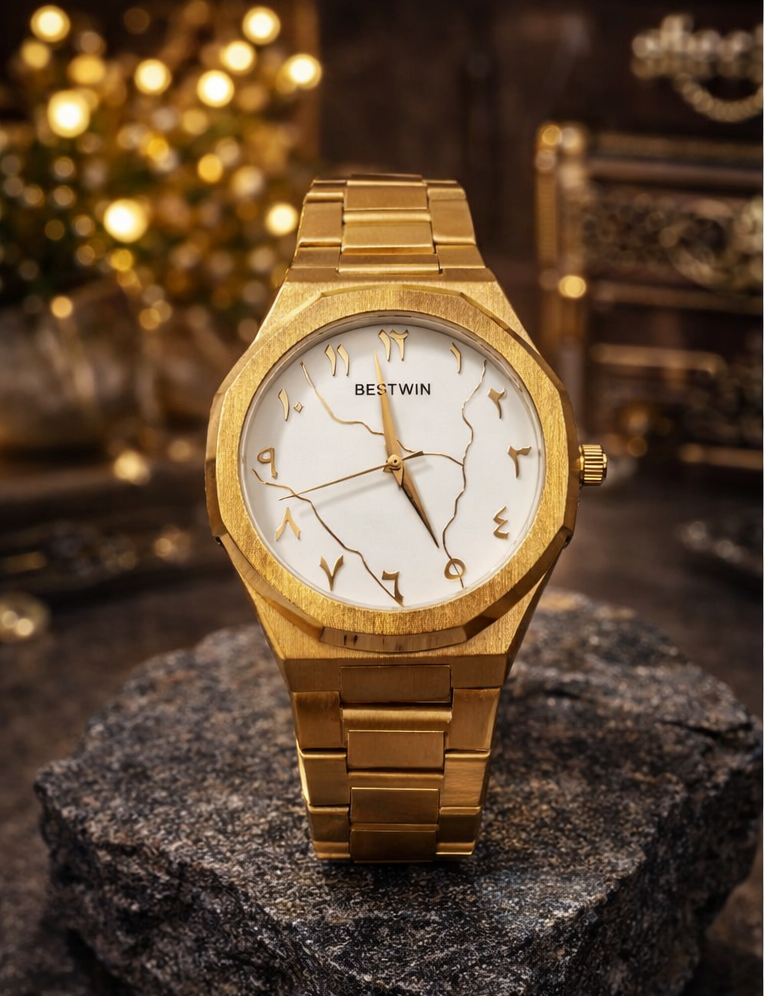 Metal Black& White Color Dial Aura For Boys. Increse Your Look With Aura Watch 100% Metal.