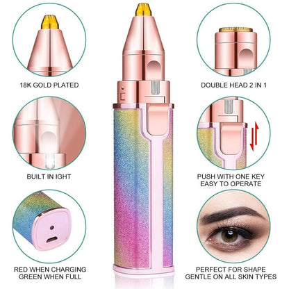 2-in-1 Rechargeable Facial Hair Remover