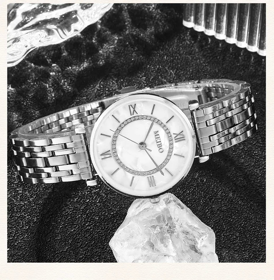 Womens Luxury Crystal Women Bracelet Watches Top Brand Fashion Diamond Ladies Quartz Watch Steel Female Wristwatch