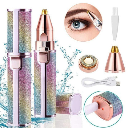2-in-1 Rechargeable Facial Hair Remover