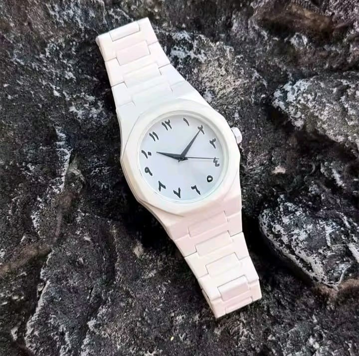 Black Arabic Aura Watch For Men Stylish And Trendy Watches For Boys 100% Fiber