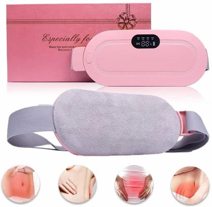 Cordless Electric Heating Massage Belly Wrap Belt for Cramps, Menstrual Period, Back