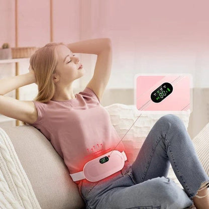 Cordless Electric Heating Massage Belly Wrap Belt for Cramps, Menstrual Period, Back