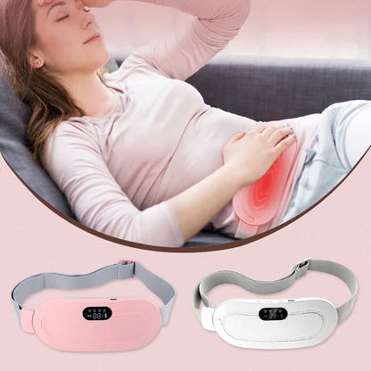 Cordless Electric Heating Massage Belly Wrap Belt for Cramps, Menstrual Period, Back